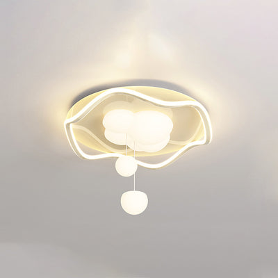 Zeitgenössische nordische Wellblech-Acryl-LED-Unterputz-Deckenleuchte für Schlafzimmer 