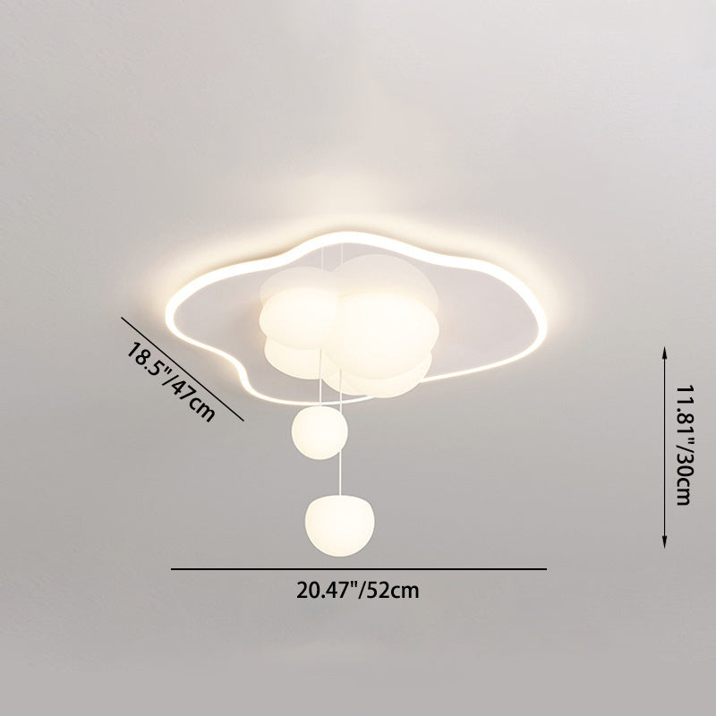 Plafonnier LED acrylique en fer ondulé nordique contemporain pour chambre à coucher 