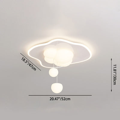 Zeitgenössische nordische Wellblech-Acryl-LED-Unterputz-Deckenleuchte für Schlafzimmer 