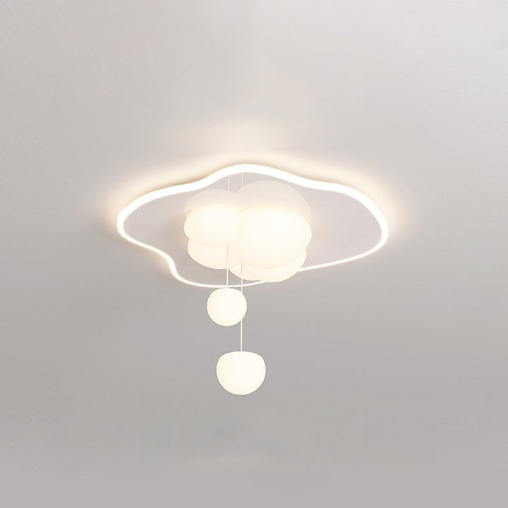 Plafonnier LED acrylique en fer ondulé nordique contemporain pour chambre à coucher 
