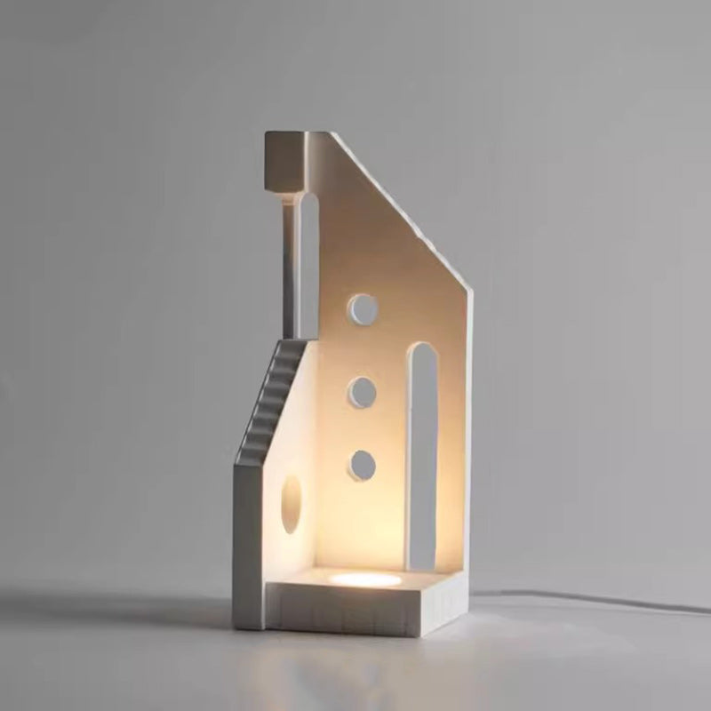 Lampe de Table à Cire Fondue avec Éclairage LED pour Église en Plâtre Créatif Contemporain, pour Chambre à Coucher 