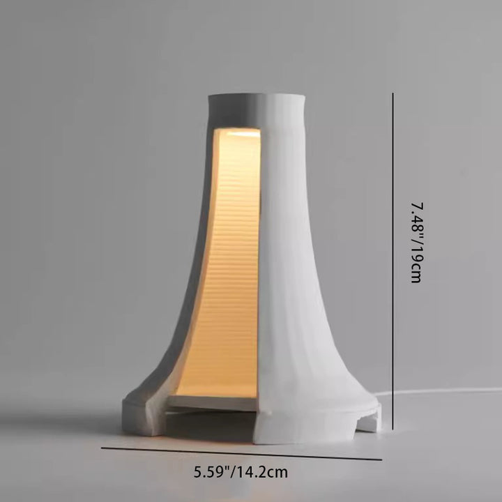 Lampe de Table à Cire Fondue avec Éclairage LED pour Église en Plâtre Créatif Contemporain, pour Chambre à Coucher 