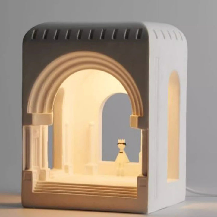 Lampe de Table à Cire Fondue avec Éclairage LED pour Église en Plâtre Créatif Contemporain, pour Chambre à Coucher 