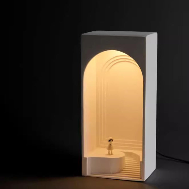 Lampe de Table à Cire Fondue avec Éclairage LED pour Église en Plâtre Créatif Contemporain, pour Chambre à Coucher 