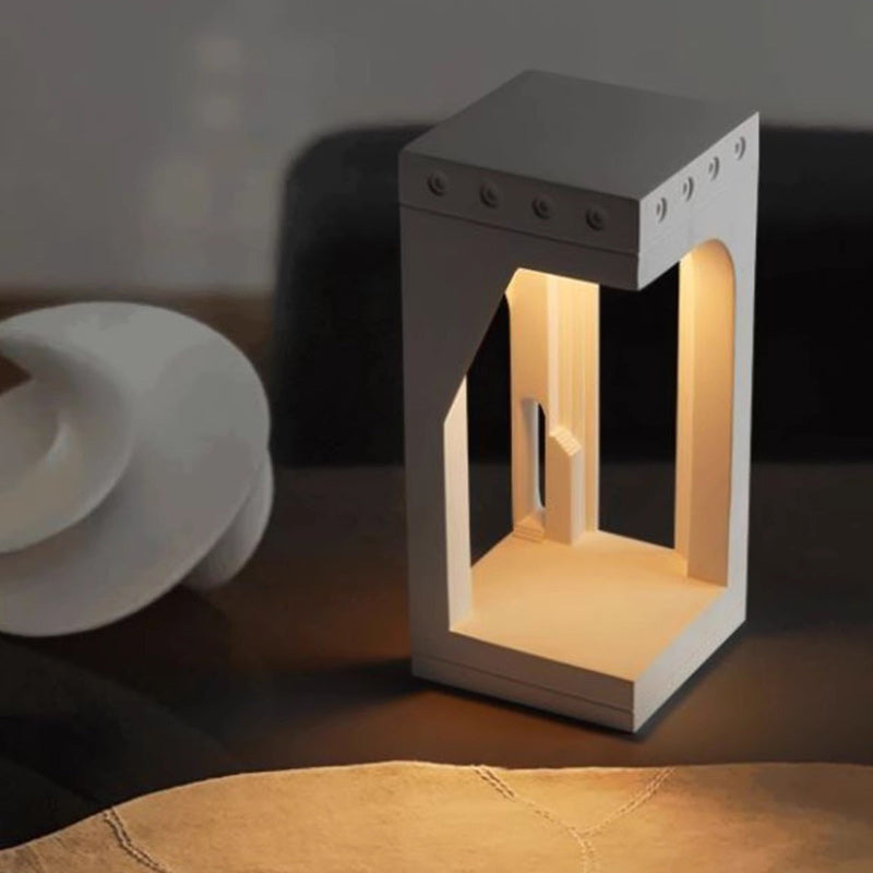 Lampe de Table à Cire Fondue avec Éclairage LED pour Église en Plâtre Créatif Contemporain, pour Chambre à Coucher 