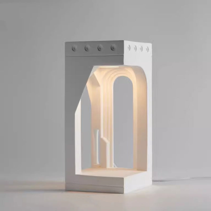 Lampe de Table à Cire Fondue avec Éclairage LED pour Église en Plâtre Créatif Contemporain, pour Chambre à Coucher 