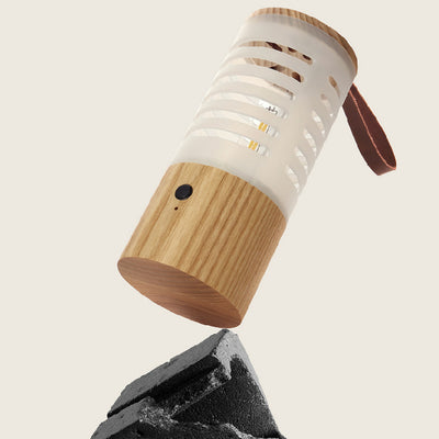 مصباح خشبي أسطواني USB للشحن LED محمول حديث للضوء الخارجي للتخييم لأماكن الفناء الخارجي 