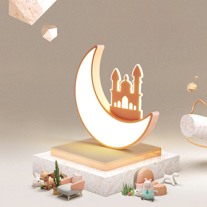 Zeitgenössische kreative Mond-Acryl-Hardware-LED-Kinder-Deckenleuchte für das Schlafzimmer 