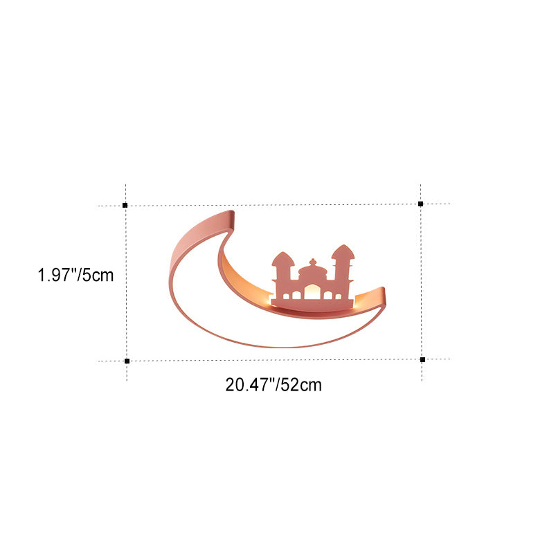 Zeitgenössische kreative Mond-Acryl-Hardware-LED-Kinder-Deckenleuchte für das Schlafzimmer 