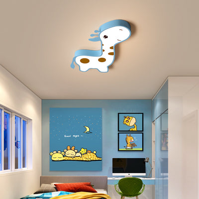 Luz de techo empotrada LED para niños con hardware acrílico de ciervo animal creativo contemporáneo para dormitorio 