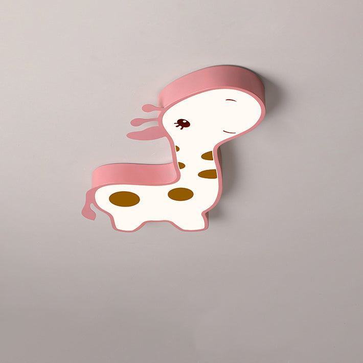 Luz de techo empotrada LED para niños con hardware acrílico de ciervo animal creativo contemporáneo para dormitorio 