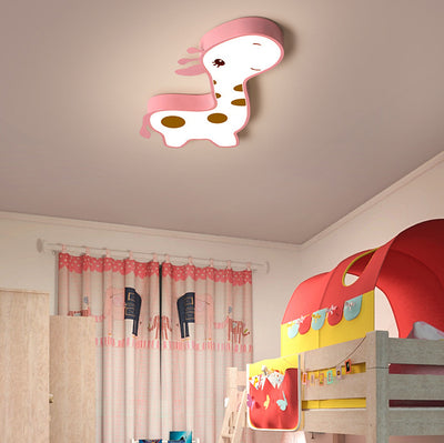 Luz de techo empotrada LED para niños con hardware acrílico de ciervo animal creativo contemporáneo para dormitorio 