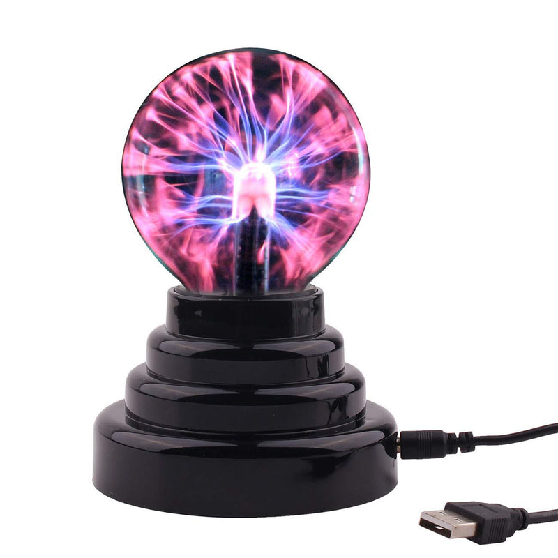 Modern Art Deco Magic Static Ion Glass Ball LED USB Night Light Table Lamp For Bedroom