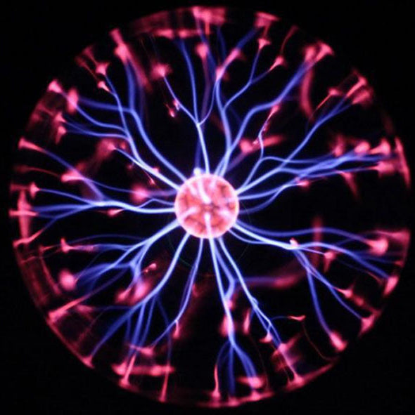 Lampe de Table LED USB à Balle en Verre Ionique Statique Magique Art Déco Moderne pour Chambre 