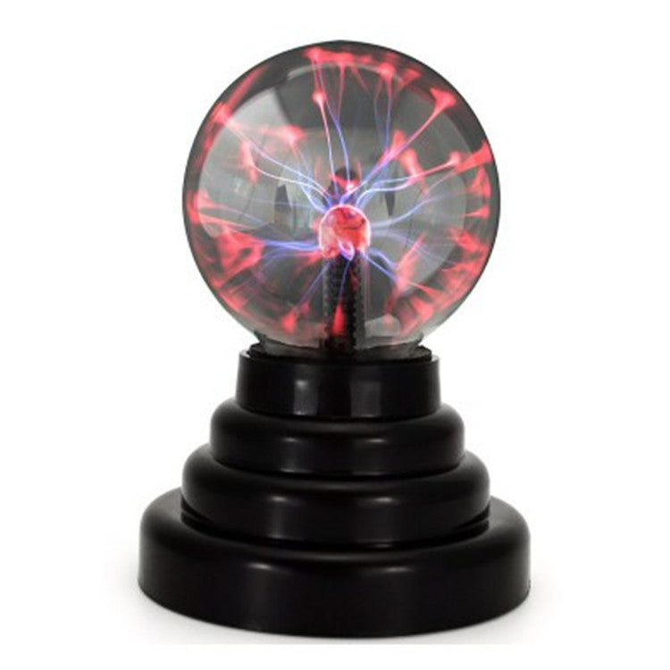 Lampe de Table LED USB à Balle en Verre Ionique Statique Magique Art Déco Moderne pour Chambre 