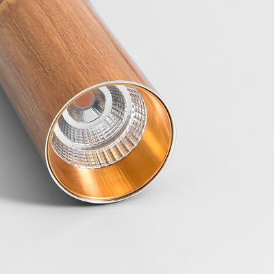 Design moderne minimaliste en tube de bambou en aluminium avec suspension LED pour salle à manger 