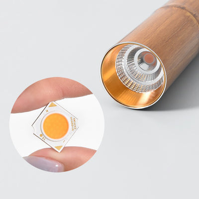 Design moderne minimaliste en tube de bambou en aluminium avec suspension LED pour salle à manger 