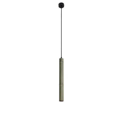 Design moderne minimaliste en tube de bambou en aluminium avec suspension LED pour salle à manger 