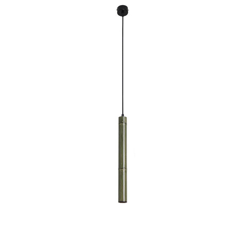 Design moderne minimaliste en tube de bambou en aluminium avec suspension LED pour salle à manger 