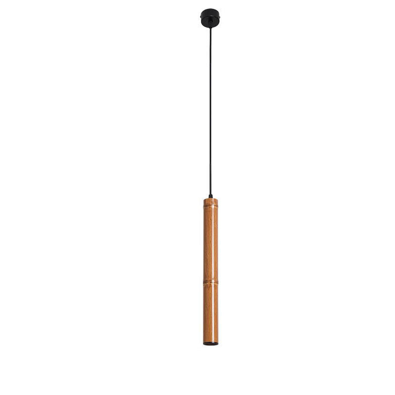 Design moderne minimaliste en tube de bambou en aluminium avec suspension LED pour salle à manger 