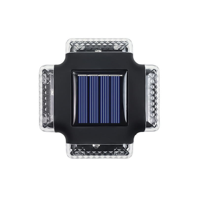 Contemporary Industrial Waterproof Square ABS Shade LED Solar Outdoor Wall Sconce Lamp For Garden