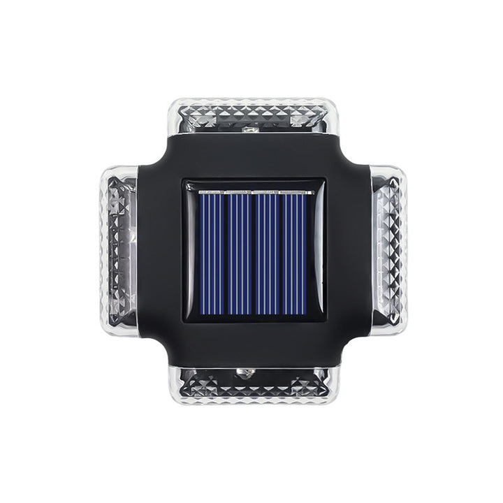 Contemporary Industrial Waterproof Square ABS Shade LED Solar Outdoor Wall Sconce Lamp For Garden