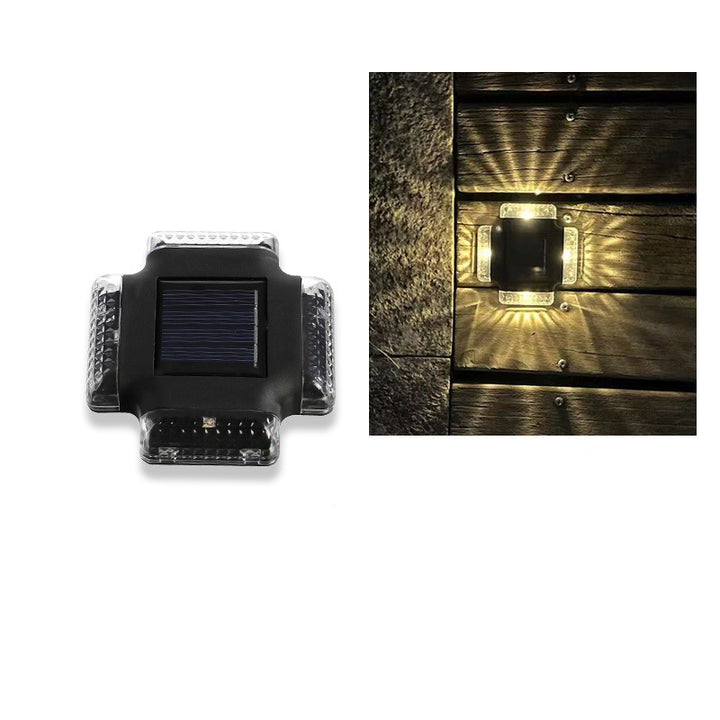 Contemporary Industrial Waterproof Square ABS Shade LED Solar Outdoor Wall Sconce Lamp For Garden