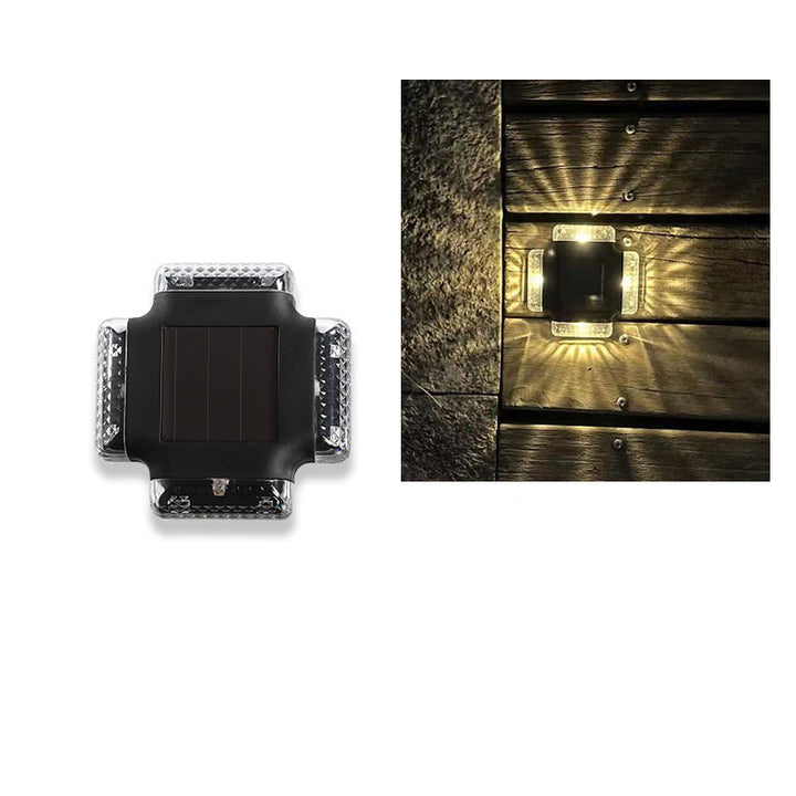 Contemporary Industrial Waterproof Square ABS Shade LED Solar Outdoor Wall Sconce Lamp For Garden