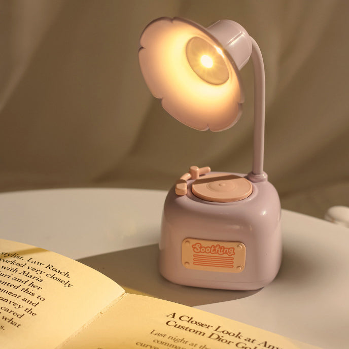 Gramophone créatif contemporain avec lampe de table LED USB musique pour chambre 