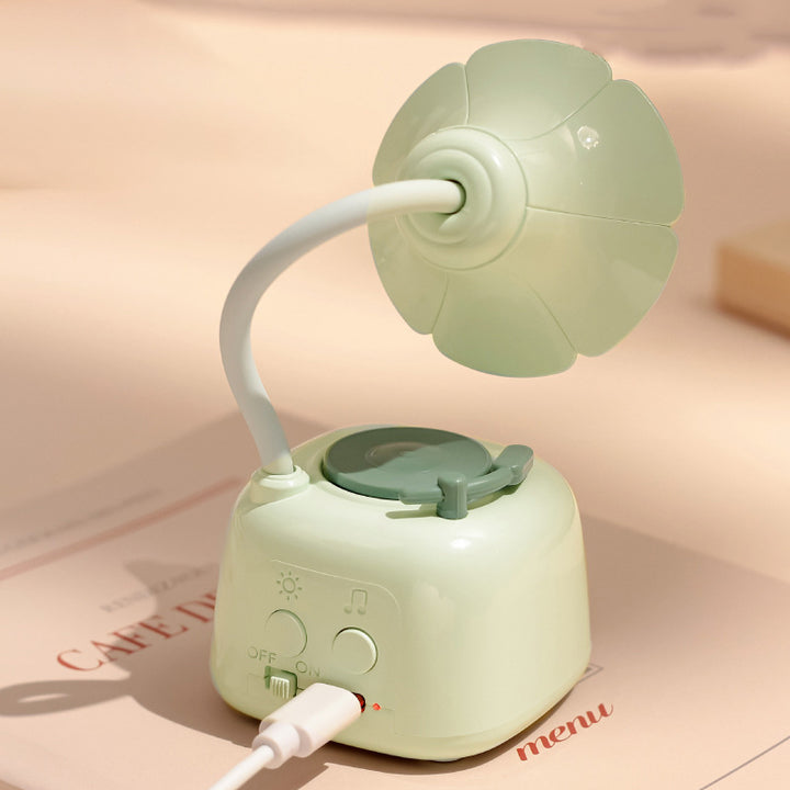 Gramophone créatif contemporain avec lampe de table LED USB musique pour chambre 