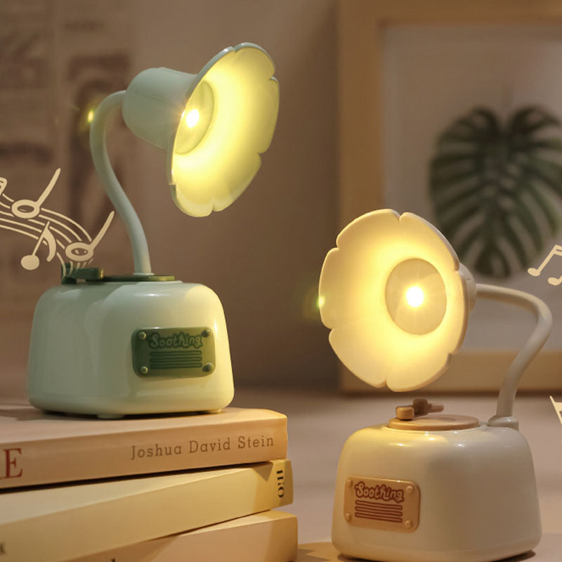 Gramophone créatif contemporain avec lampe de table LED USB musique pour chambre 