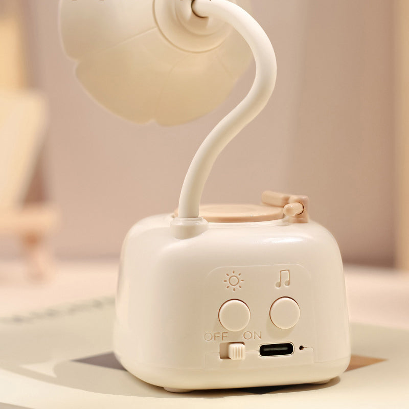 Gramophone créatif contemporain avec lampe de table LED USB musique pour chambre 