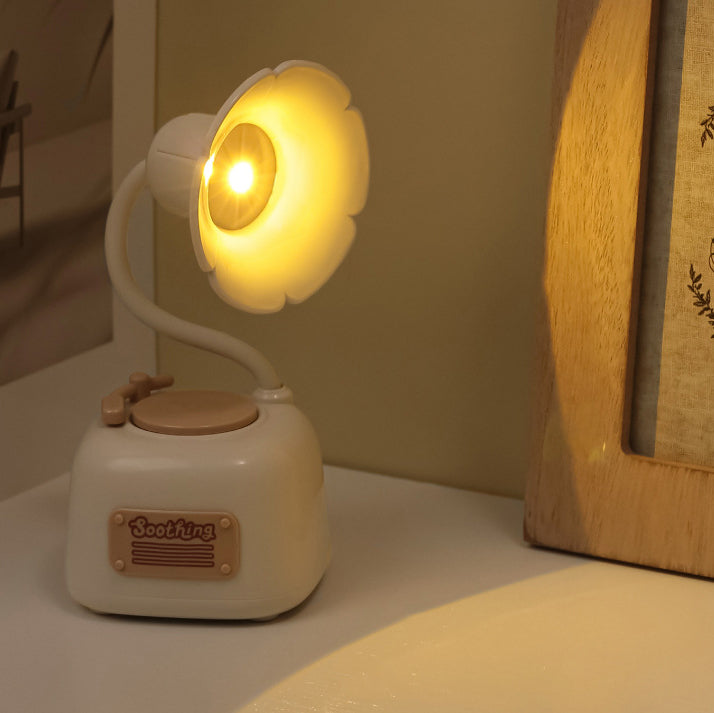 Gramophone créatif contemporain avec lampe de table LED USB musique pour chambre 