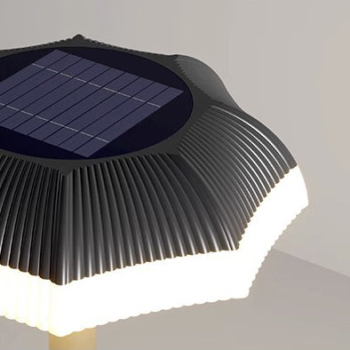 مصباح أرضي خارجي LED من البولي إيثيلين مقاوم للماء بالطاقة الشمسية بتصميم بسيط ومعاصر للحديقة 