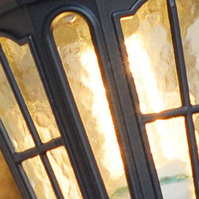Zeitgenössische industrielle achteckige Aluminiumglas-LED-Solar-wasserdichte Wandleuchte für die Terrasse im Freien 