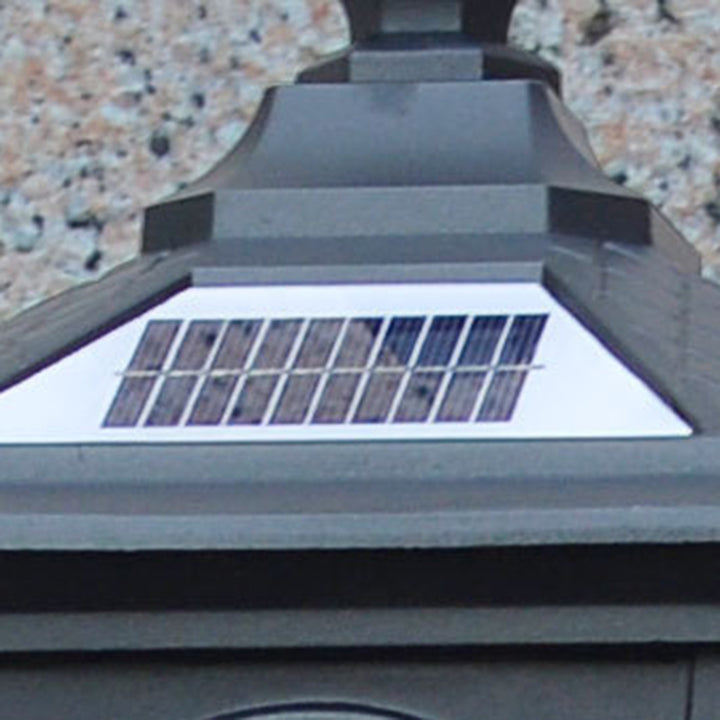 Zeitgenössische industrielle achteckige Aluminiumglas-LED-Solar-wasserdichte Wandleuchte für die Terrasse im Freien 