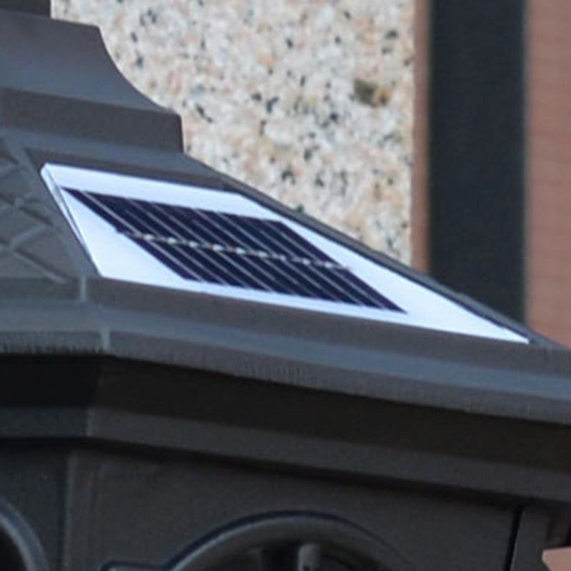 Zeitgenössische industrielle achteckige Aluminiumglas-LED-Solar-wasserdichte Wandleuchte für die Terrasse im Freien 