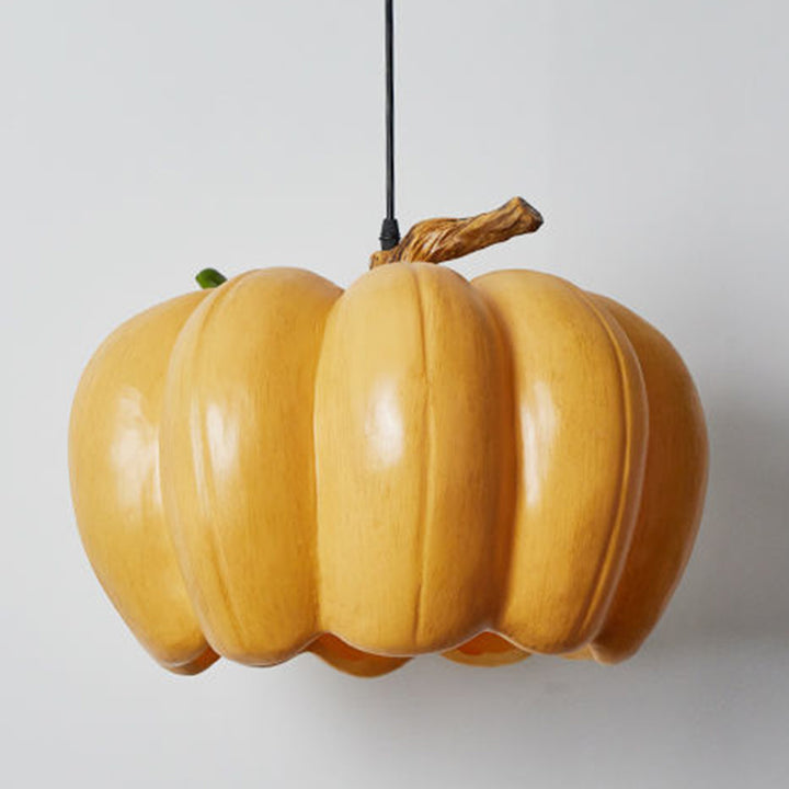 Lámpara colgante contemporánea creativa de resina con calabaza de 1 luz para comedor 
