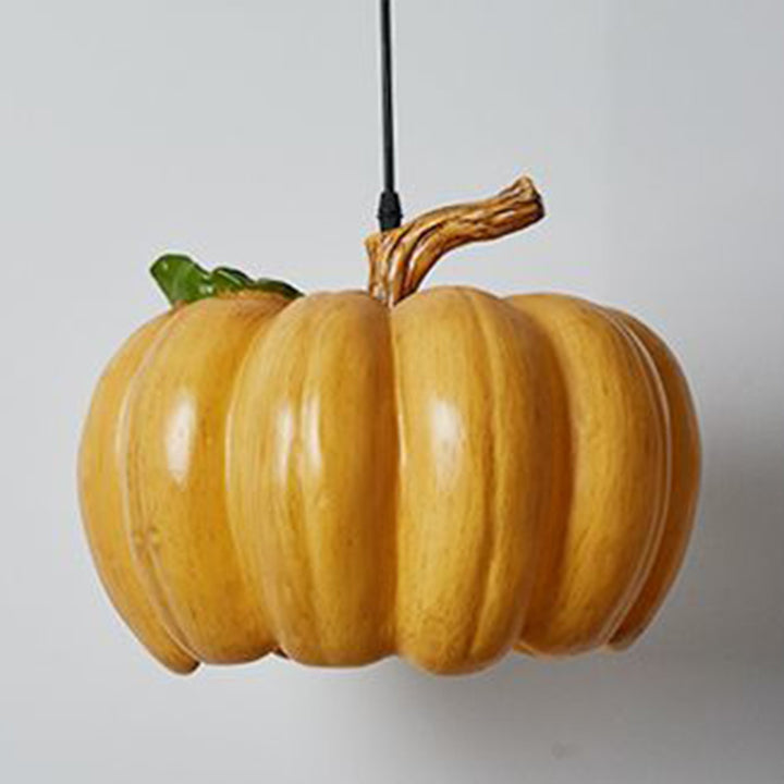 Lámpara colgante contemporánea creativa de resina con calabaza de 1 luz para comedor 