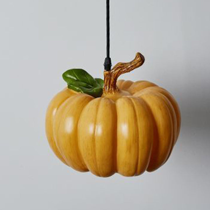 Lámpara colgante contemporánea creativa de resina con calabaza de 1 luz para comedor 