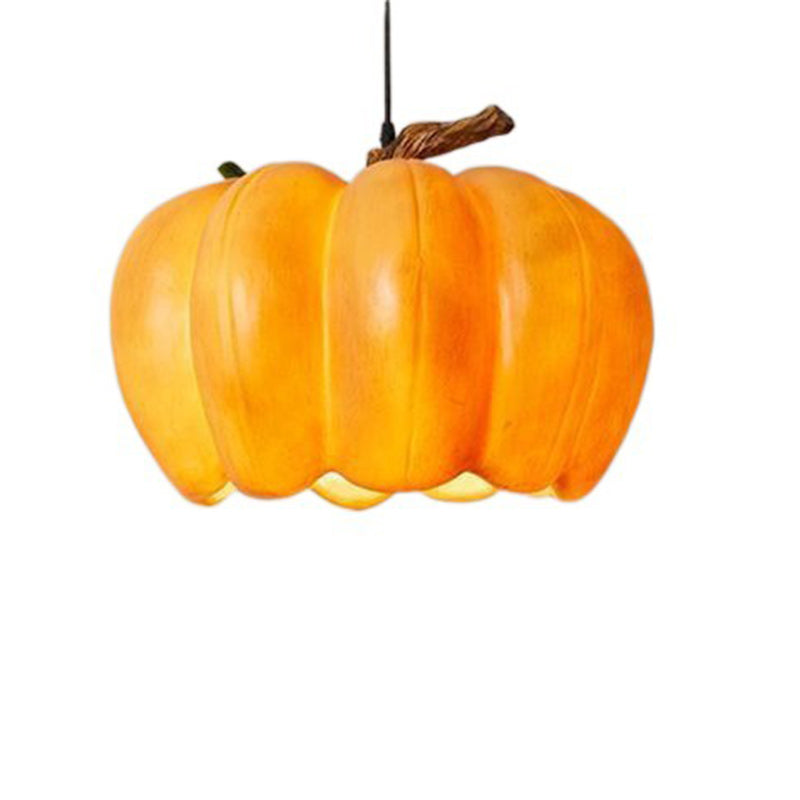 Lámpara colgante contemporánea creativa de resina con calabaza de 1 luz para comedor 