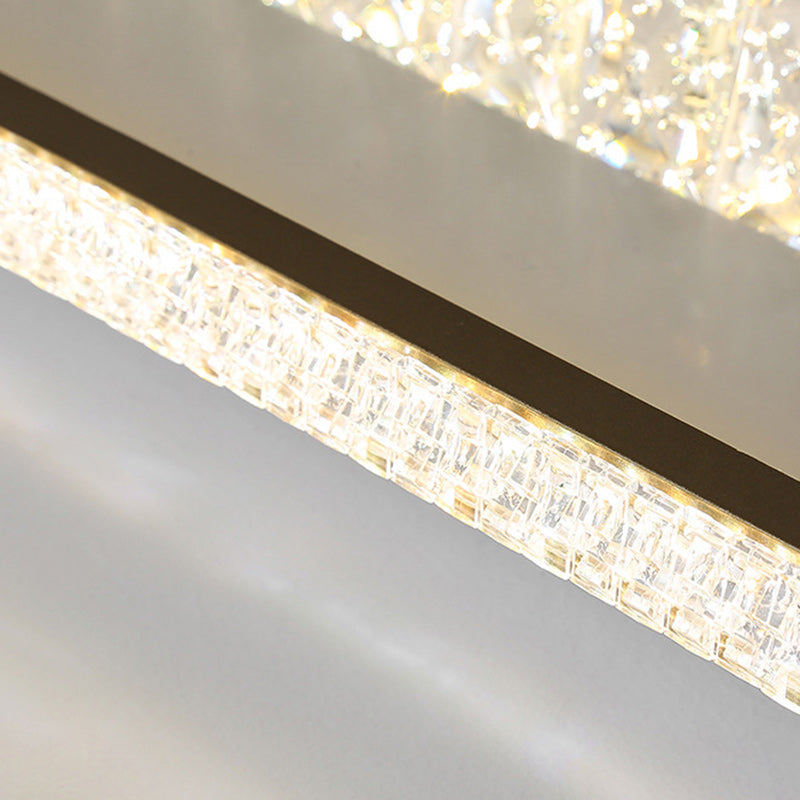 Moderna lámpara de techo empotrada LED de aluminio acrílico cuadrada geométrica minimalista para dormitorio 