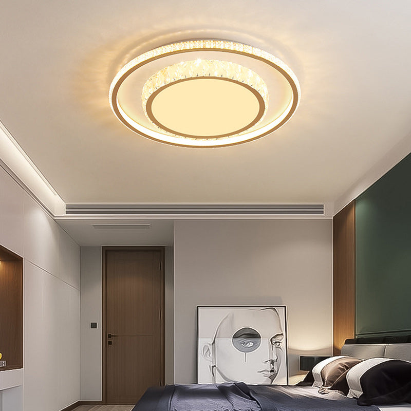 Moderna lámpara de techo empotrada LED de aluminio acrílico cuadrada geométrica minimalista para dormitorio 
