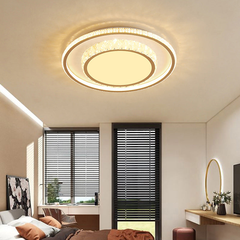 Moderna lámpara de techo empotrada LED de aluminio acrílico cuadrada geométrica minimalista para dormitorio 
