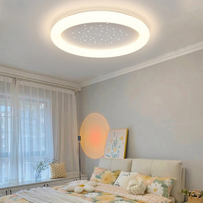 Luz de techo empotrada LED redonda acrílica de cielo estrellado minimalista moderno para dormitorio 