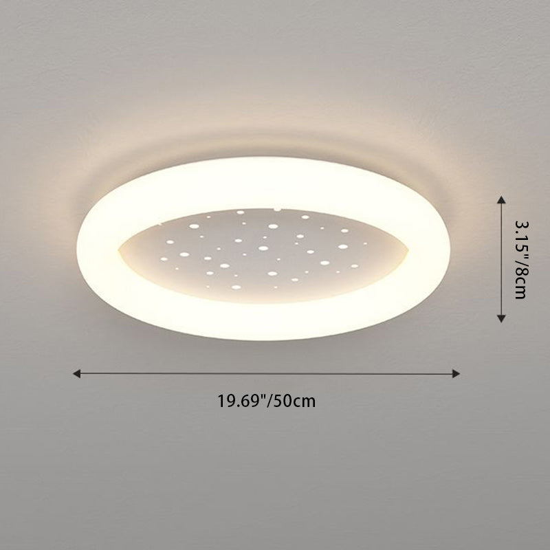 Luz de techo empotrada LED redonda acrílica de cielo estrellado minimalista moderno para dormitorio 