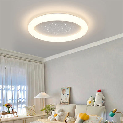 Luz de techo empotrada LED redonda acrílica de cielo estrellado minimalista moderno para dormitorio 