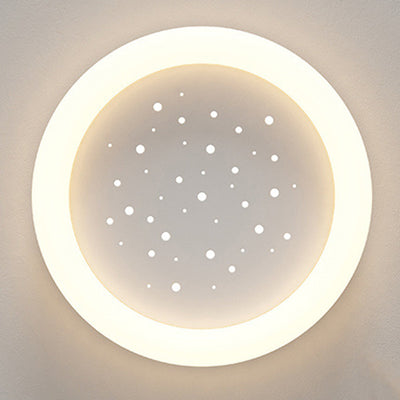 Luz de techo empotrada LED redonda acrílica de cielo estrellado minimalista moderno para dormitorio 