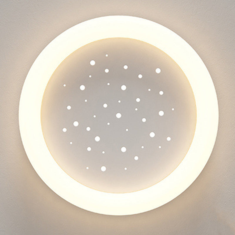 Luz de techo empotrada LED redonda acrílica de cielo estrellado minimalista moderno para dormitorio 