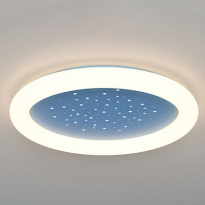 Luz de techo empotrada LED redonda acrílica de cielo estrellado minimalista moderno para dormitorio 